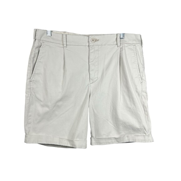 Abercrombie‎ & Fitch Men’s Chino Shorts 36 Pleated Cuffed Preppy Hamptons Resort - Picture 2 of 11
